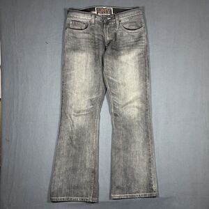 Vintage Levi's 527 Jeans Men 32x30 Faded Black Low Boot Cut Loose Y2K Whiskers